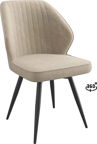 Стул Мамадома Michael-R1 360 (k02 Латте замша Lux/черный)