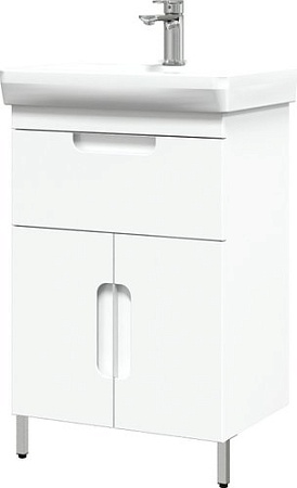 Belux Тумба под умывальник Мадейра Н 55-01 (1, белый глянцевый)