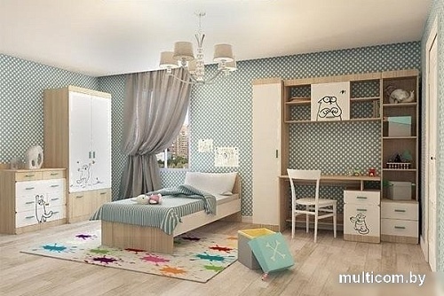 Комод Аквилон Кот №9.1 (туя светлая-белый)