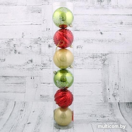 Елочная игрушка Зимнее волшебство Мелодия праздника d-8 см 6 шт 4942104