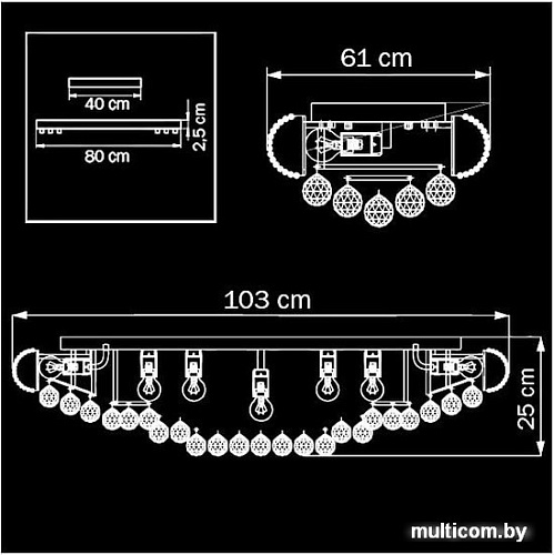 Люстра средней высоты Osgona Monile 704212