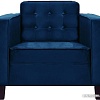 Интерьерное кресло Brioli Вилли (велюр, B69 синий/темные ножки)