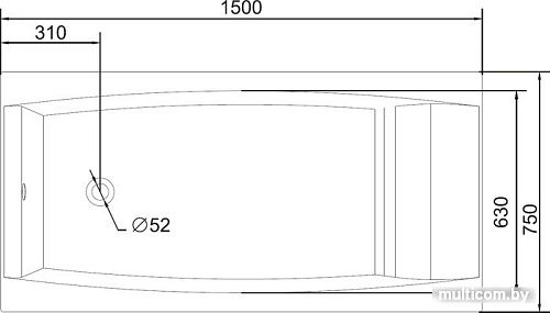 Ванна Cersanit Virgo 150x75
