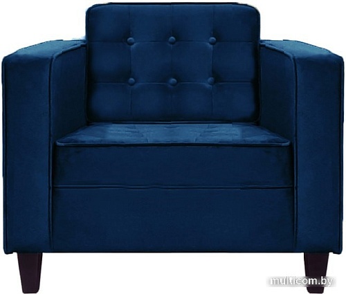 Интерьерное кресло Brioli Вилли (велюр, B69 синий/темные ножки)