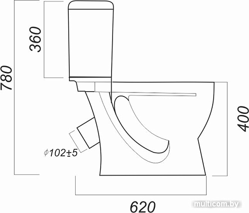 Унитаз Sanita Стандарт - Эконом SDTSACC01090112