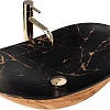Умывальник Rea Royal in Black Marble/Gold REA-U8008