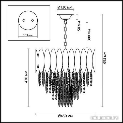Настольная лампа Odeon Light Valetta 4124/12