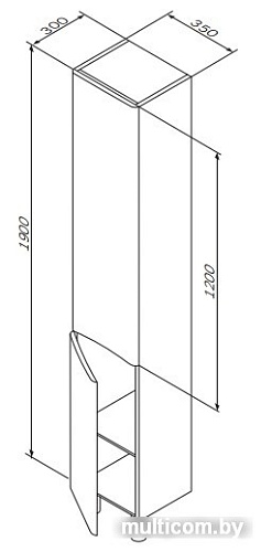 AM.PM Шкаф-пенал Like [M80CSR0356WG]