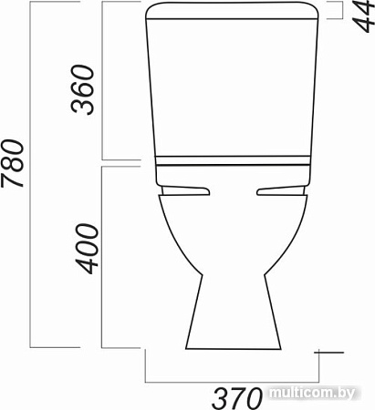 Унитаз Sanita Стандарт - Эконом SDTSACC01090112