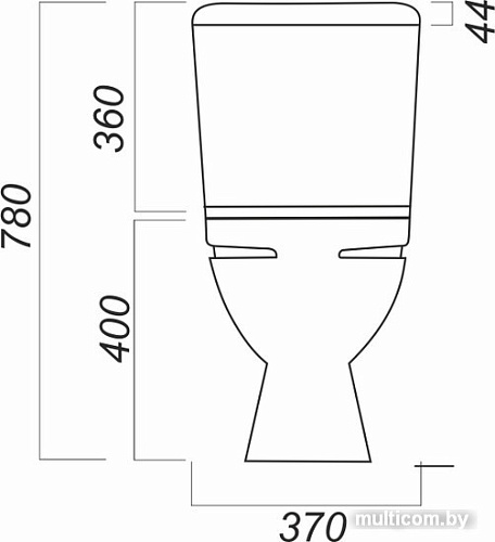 Унитаз Sanita Стандарт - Эконом SDTSACC01090112