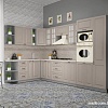 Готовая кухня Интерлиния Мила Деко 1.88x3.4 левая (луна-луна-травертин серый)