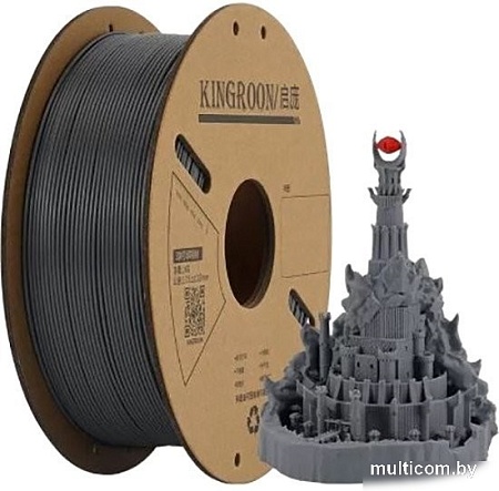 Пластик Kingroon PLA 1.75мм NPLA018 (1кг, Dark Grey)