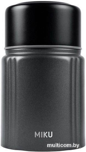 Термос для еды Miku 780 мл (темно-серый)