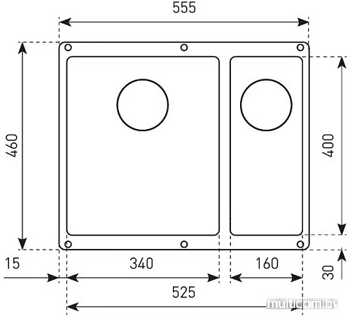 Кухонная мойка Zigmund & Shtain Integra 500.2 (речной песок)