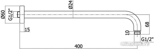 Держатель верхнего душа Paffoni ZSOF034NO