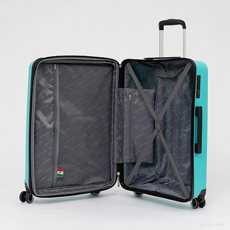 Чемодан-спиннер Francesco Molinary 197-PP1906/2-24BIR (бирюзовый)