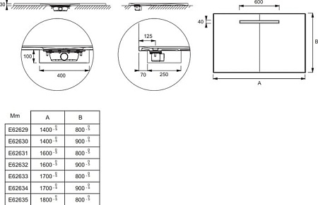 Душевой поддон Jacob Delafon Surface 140x90