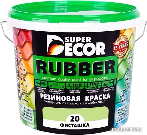 Краска Super Decor Rubber 3 кг (№20 фисташка)