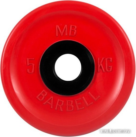 Диск MB Barbell Евро-классик 51 мм (1x5 кг, красный)