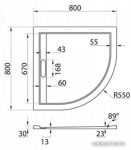 Экран под ванну Cezares Tray-AS-R-90-100-SCR-nero