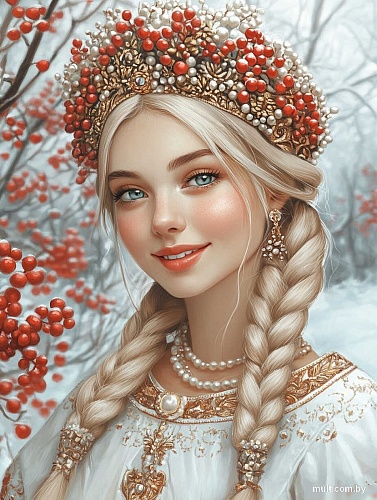 Алмазная мозаика Феникс+ Русская краса 71442