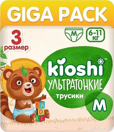 Трусики-подгузники Kioshi Ультратонкие M 6-11 кг KS210 (76 шт)