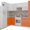 Угловая кухня ВерсоМебель ЭкоЛайт-6 1.2x2.7 правая (белый/яркий оранжевый)