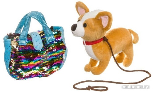 Классическая игрушка Bondibon Милота Собачка Чихуахуа в голубой сумке ВВ3969