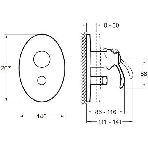 Смеситель Jacob Delafon Fairfax [E98722-CP]