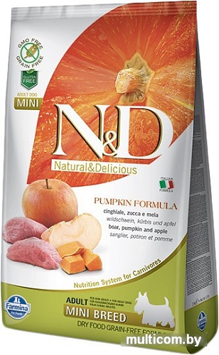 Корм для собак Farmina Grain Free Pumpkin Boar & Apple Adult Mini 2.5 кг