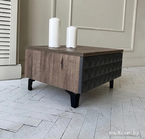 Консольный стол Shtabe Simple 7001 эко (графит/дуб веллингтон/черный)