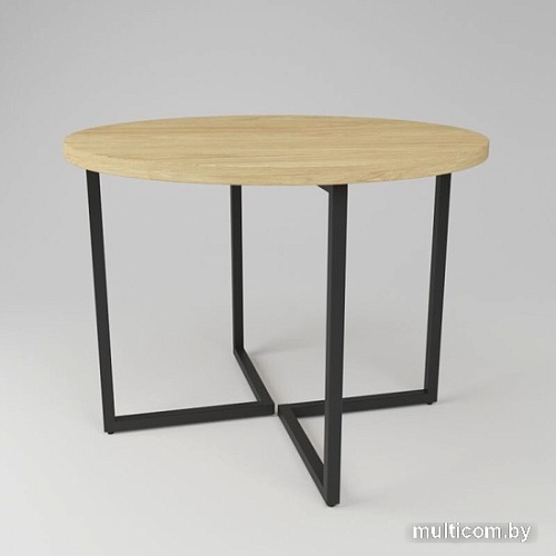 Кухонный стол Дабер 018 С18.10.2.9 (опора металл черный/гикори натуральный)