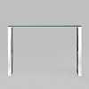 Консольный стол Stool Group Кросс 115x30 (стекло/сталь/серебристый)