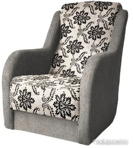 Интерьерное кресло Асмана Дачник-1 (рогожка вензель коричневый/рогожка бежевый)