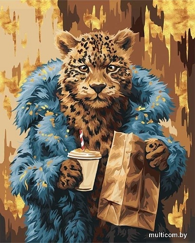 Картина по номерам ILikeGift Шикарный леопард H181