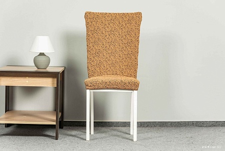 Чехол для стула Софатэкс КПС-12 Венеция без оборки (2 шт, кофе с молоком)