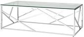 Журнальный столик Stool Group Арт Деко 120x60 ECT-015 (прозрачное стекло/сталь серебристый)