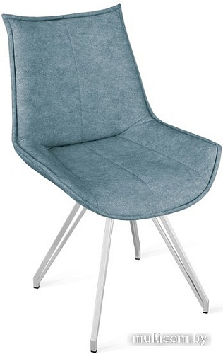 Стул Трия Тейлор К4 исп.2 (белый матовый/микровелюр Duna Dustry Blue)