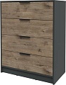 Комод Интерлиния Концепт КТ-К80 (дуб веллингтон/антрацит)