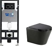 Унитаз подвесной WeltWasser Amberg 506 + Salzbach 043 MT-BL + Amberg RD-BL (черный матовый)