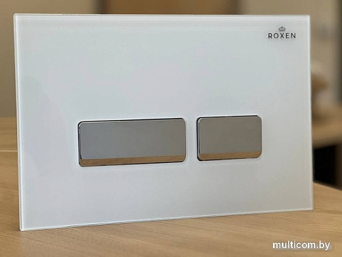 Унитаз подвесной Roxen Antares Gold в комплекте с инсталляцией StounFix Slim 6 в 1 904965 (белое стекло)