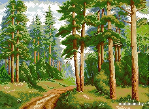 Алмазная мозаика Алмазная Живопись В сосновом лесу АЖ-1038