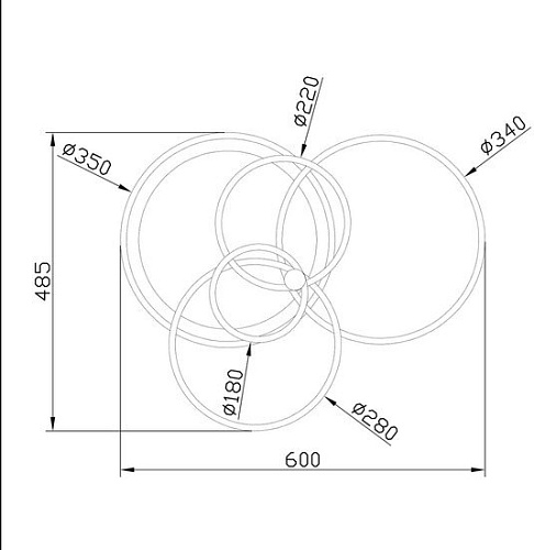Припотолочная люстра Escada 10213/4LED BL (хром/золото)