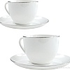 Чашка с блюдцем Mandarin Decor Бланк платинум DS14F10002-260-2W