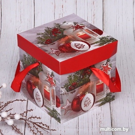 Упаковка подарков Серпантин Зимний вечер 15x15x15 см 214-036
