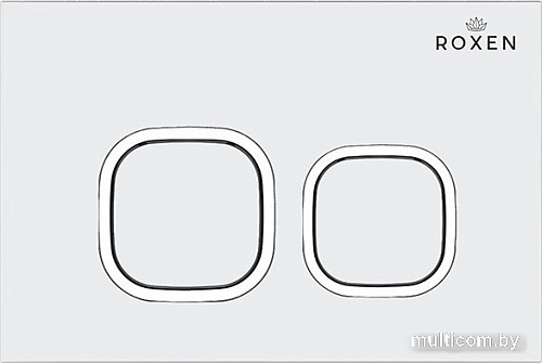 Унитаз подвесной Roxen Simple Compact в комплекте с инсталляцией StounFix Slim 6 в 1 916803 (кнопка: белый глянец)