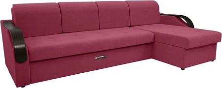 Сириус Лидер-6 с оттоманкой ППУ 300x165 (Eva 16 велюр темно-красный)