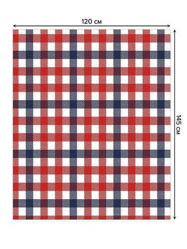 Скатерть JoyArty Клетка для скатерти tcox_34007_120x145