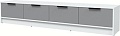 Тумба Интерлиния ТВ Концепт КТ-ТВ4-35 (серебро/белый платинум)