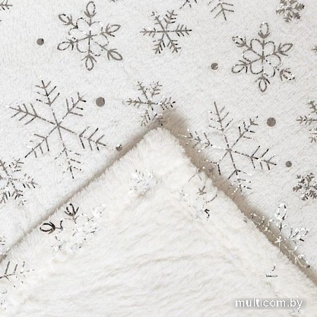 Плед Этель Серебряные снежинки 7155690 180x200